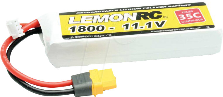 LRC 3S 1800 - LiPo Akku LEMONRC 1800 - 11.1V (35C)