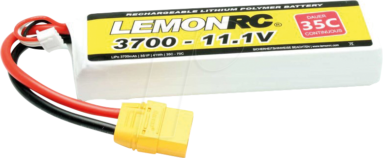 LRC 3S 3700 - LiPo Akku LEMONRC 3700 - 11.1V (35C)