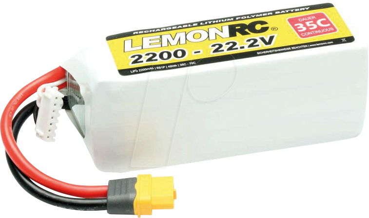 LRC 6S 2200 - LiPo Akku LEMONRC 2200 - 22.2V (35C)