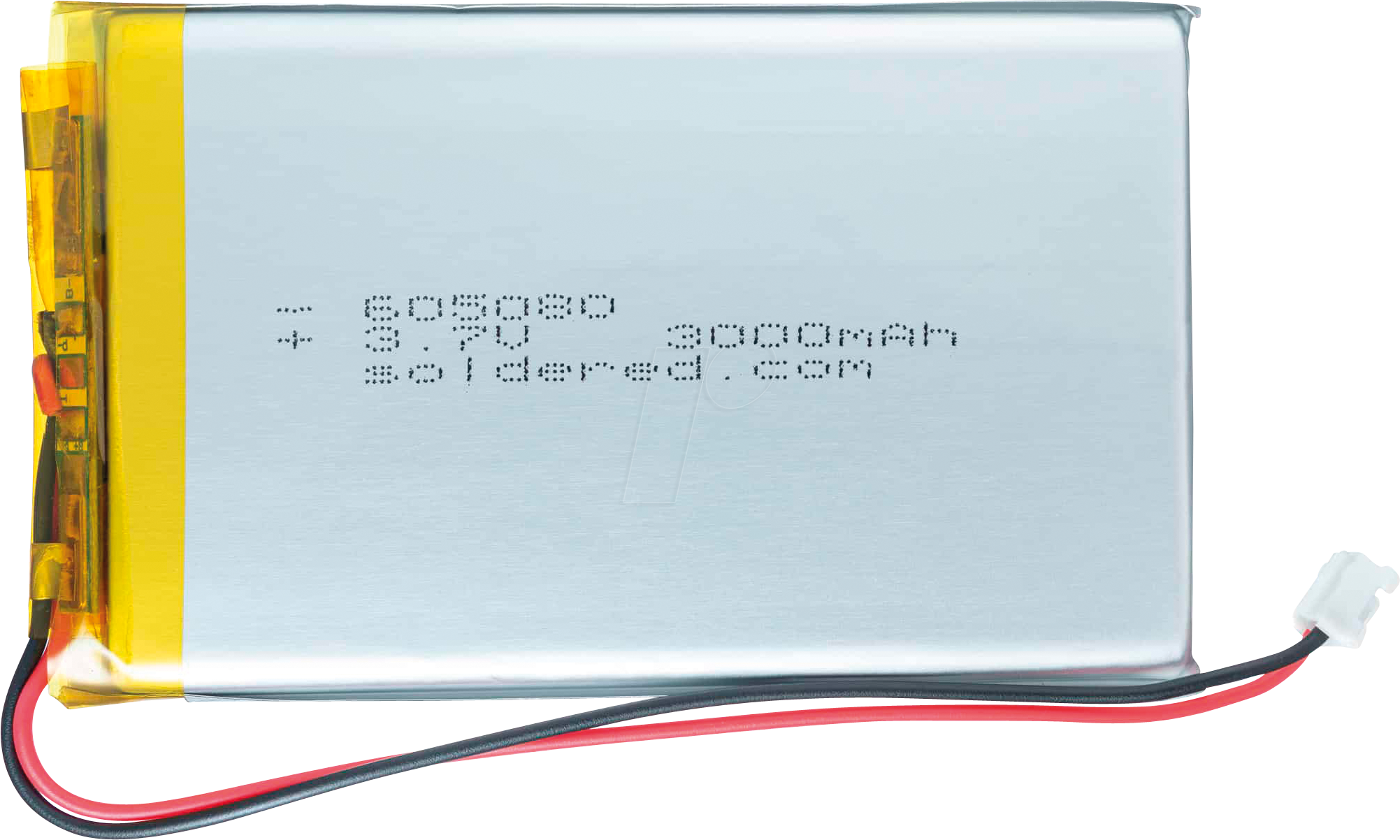 AKKU SOLD333286 - Li-Ion Akku, SOLDERED 333286, 3000 mAh, 3,7 V