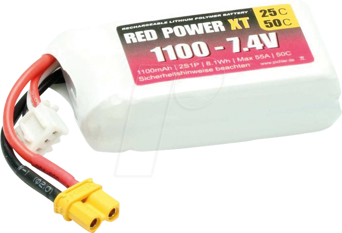 RD XT 1100 S2 - Akku-Pack, Li-Polymer, 7,4 V, 1100 mAh