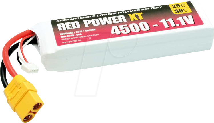 4056534058624 - Red Power Modellbau-Akkupack (LiPo) 111 V 4500 mAh Softcase XT90