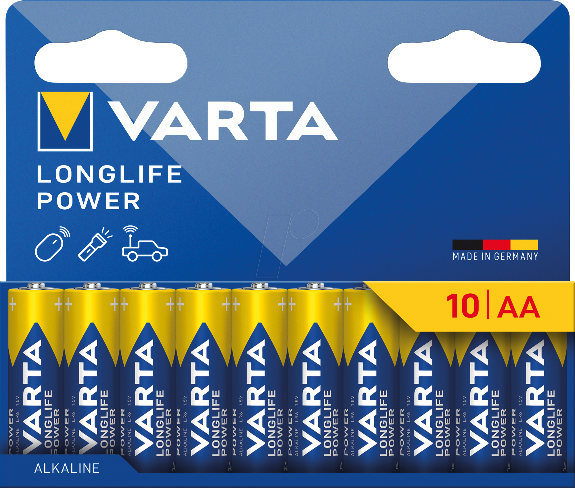 Image of VARTA AL AA 10X - Alkaline Batterie Longlife Power, AA (Mignon), 10er-Pack