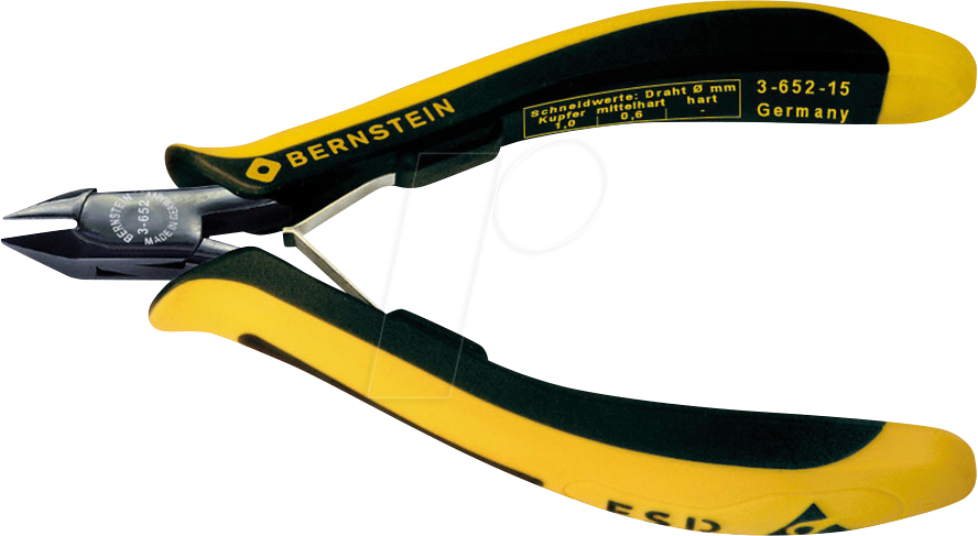4250838502658 - Bernstein Tools EUROline-Conductive 3-652-15 ESD Seitenschneider mit Facette 120 mm