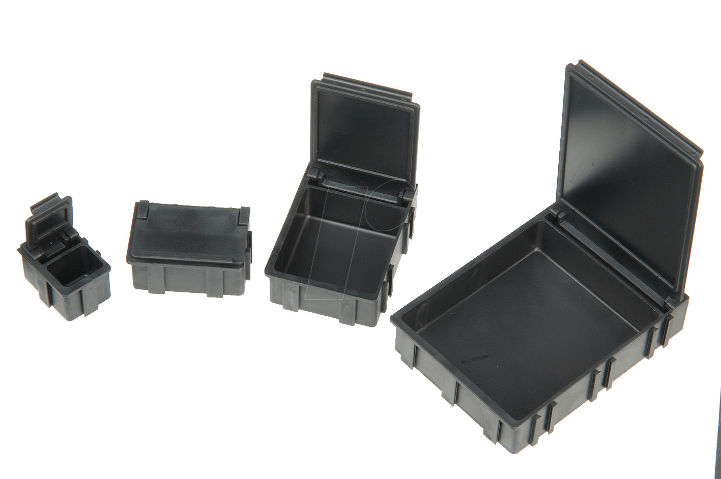 ESD BOX 1 SW - SW: ESD SMD Klappbox 16 x 12 x 15 mm, Deckel schwarz bei  reichelt elektronik