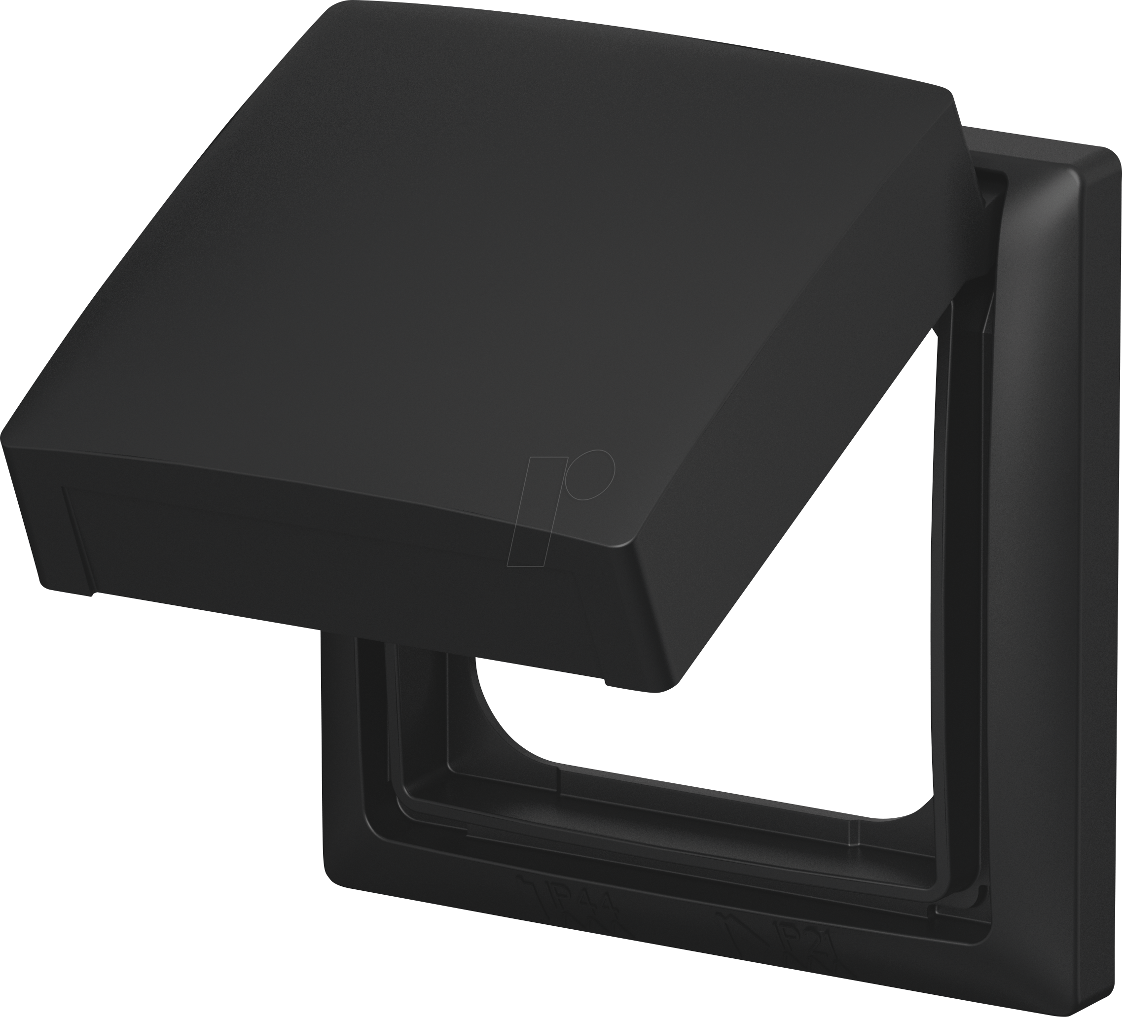 4011395358047 - BJ 2518-WD-915 - Abdeckrahmen mit Klappdeckel 1-fach IP44  Busch-balance® SI