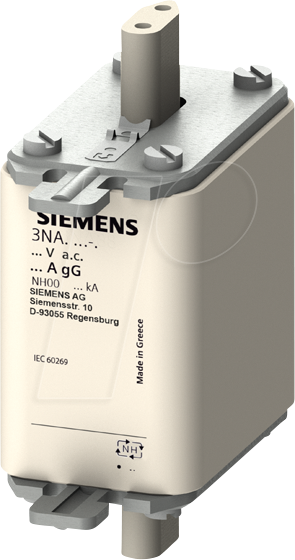 Siemens 3NA3832 NH00 125A 500VAC/250DC gL/gG Sicherung spannungsführend (Inhalt 3 Stück)
