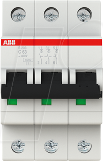 4016779551076 - 2CDS253001R0634 S203-C63 Leitungsschutzschalter 3polig
