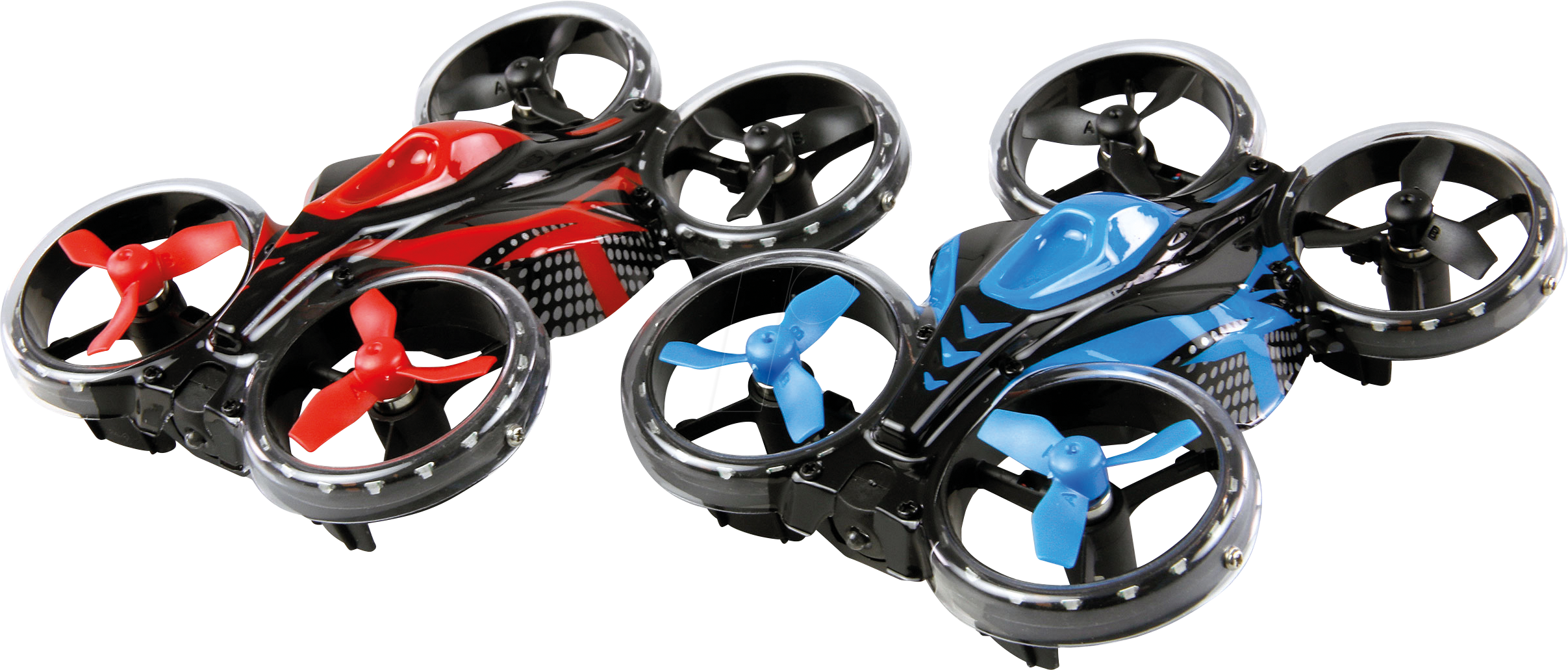 4262408976370 - 25344 - RC Battle Drohne Set 2 Stück rot blau beleuchtet 24GHz RT 4262408976370 - 25344 - RC Battle Drohne Set 2 Stück rot blau beleuchtet 24GHz RT