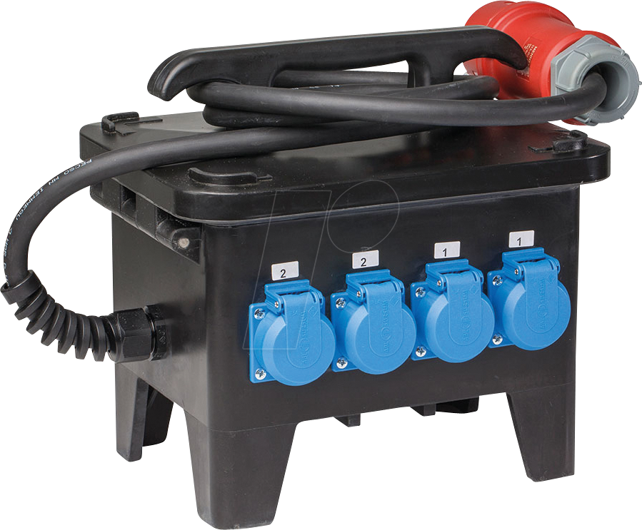 4011160605543 - As-schwabe - M3 cee mobiler Baustellen-Stromverteiler 400V 32A max 22kW IP44