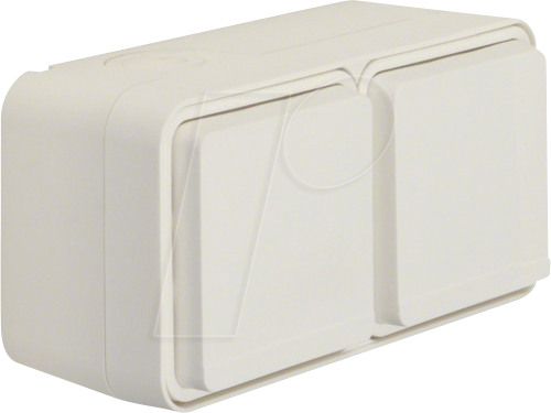 4011334404286 - 47843512 - Steckdose 2fach waagerecht mit Klappdeckel 2 Schieber W1 polar 4011334404286 - 47843512 - Steckdose 2fach waagerecht mit Klappdeckel 2 Schieber W1 polar