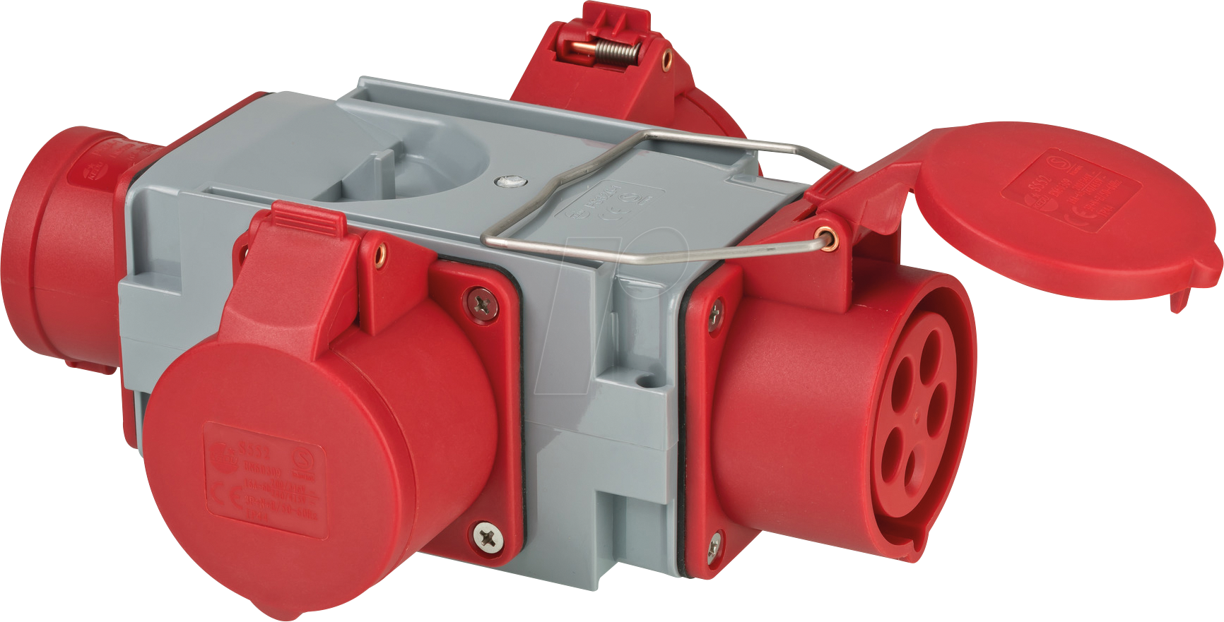 Brennenstuhl - Kreuzverteiler CEE400V 16A 3-fach (Stecker cee + 3x Steckdosen cee) - 1081640
