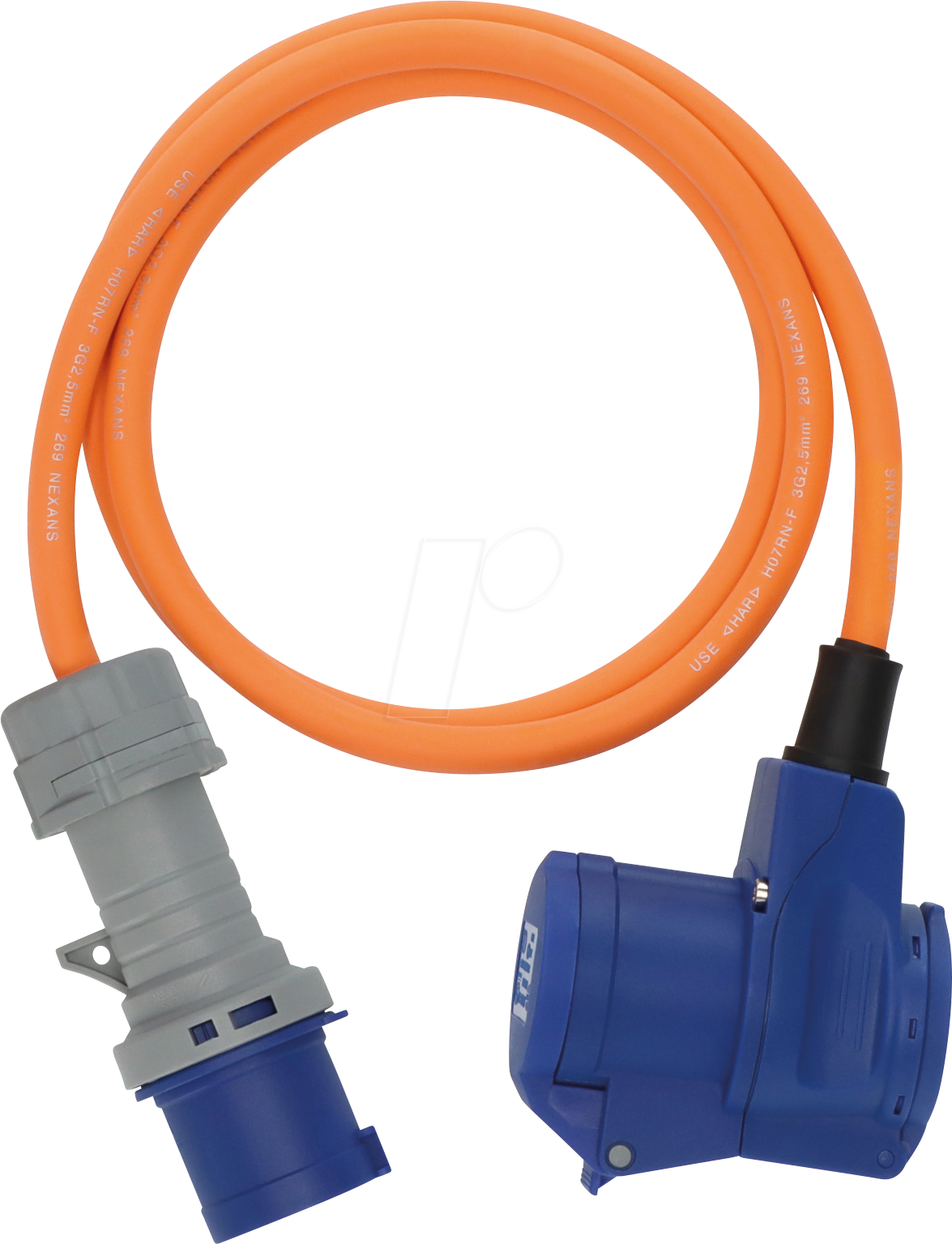 BRE 1132920325 - Camping-Adapter CEE auf Winkelkupplung, 1,5 m, IP44