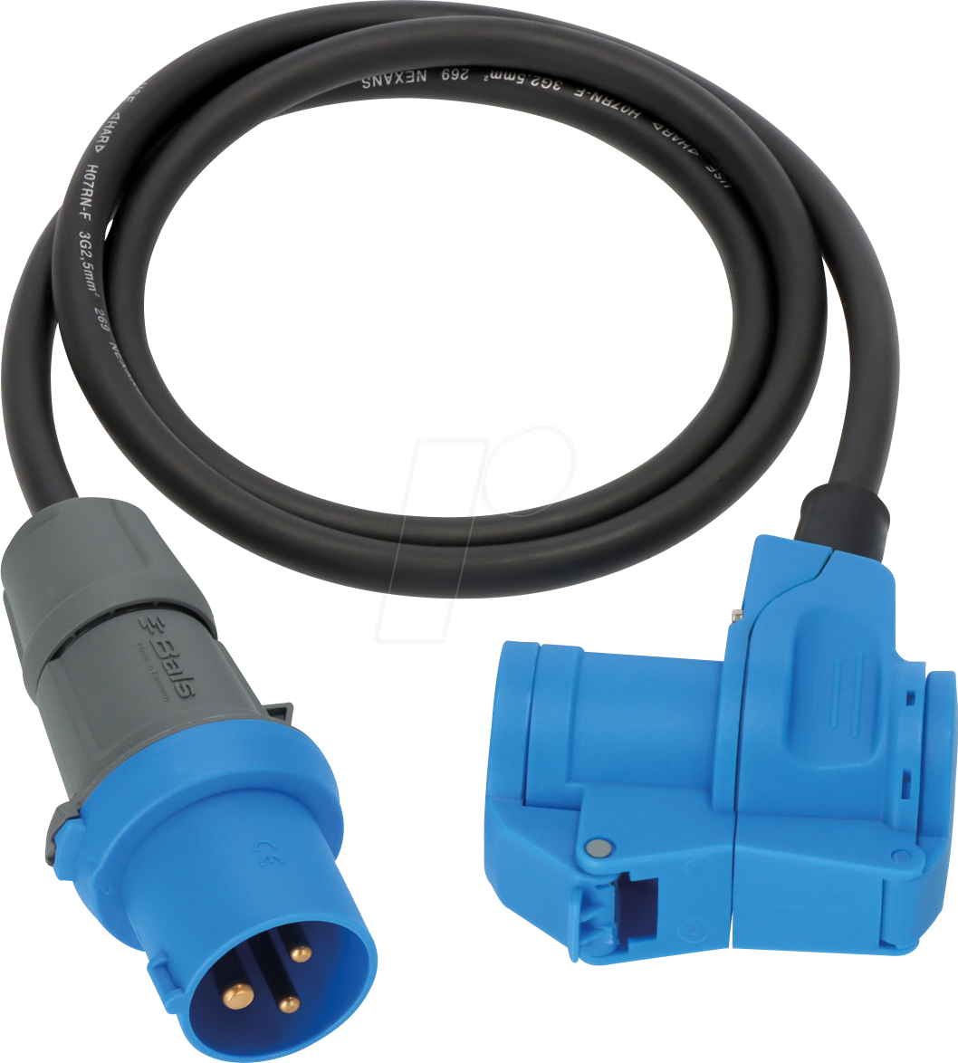 BRE 1133920525 - Camping-Adapter CEE mit Winkelkupplung, 1,5 m, IP44