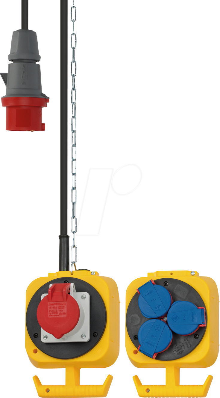 Brennenstuhl CEE Stromverteiler-Pendel IP44 4-fach H07RN-F 5G1,5 5m ge