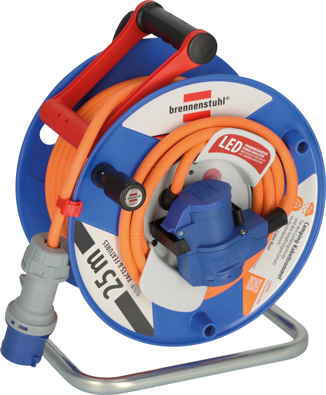 Brennenstuhl Kabeltrommel 1182470200, 2-fach, blau/orange 4007123700172 Brennenstuhl