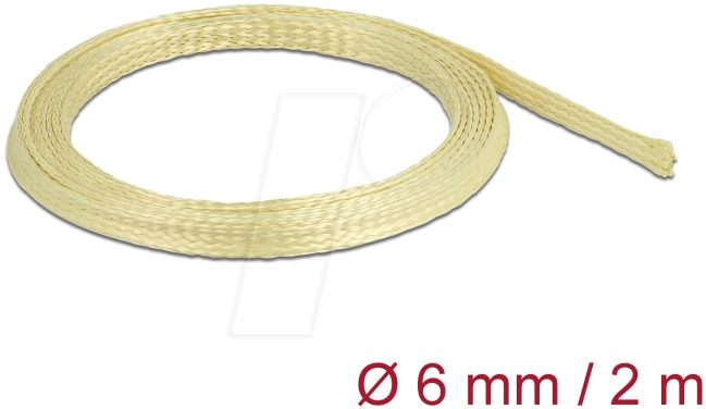 DELOCK 20798 - Geflechtschlauch aus Aramid Fasern 2 m x 6 mm