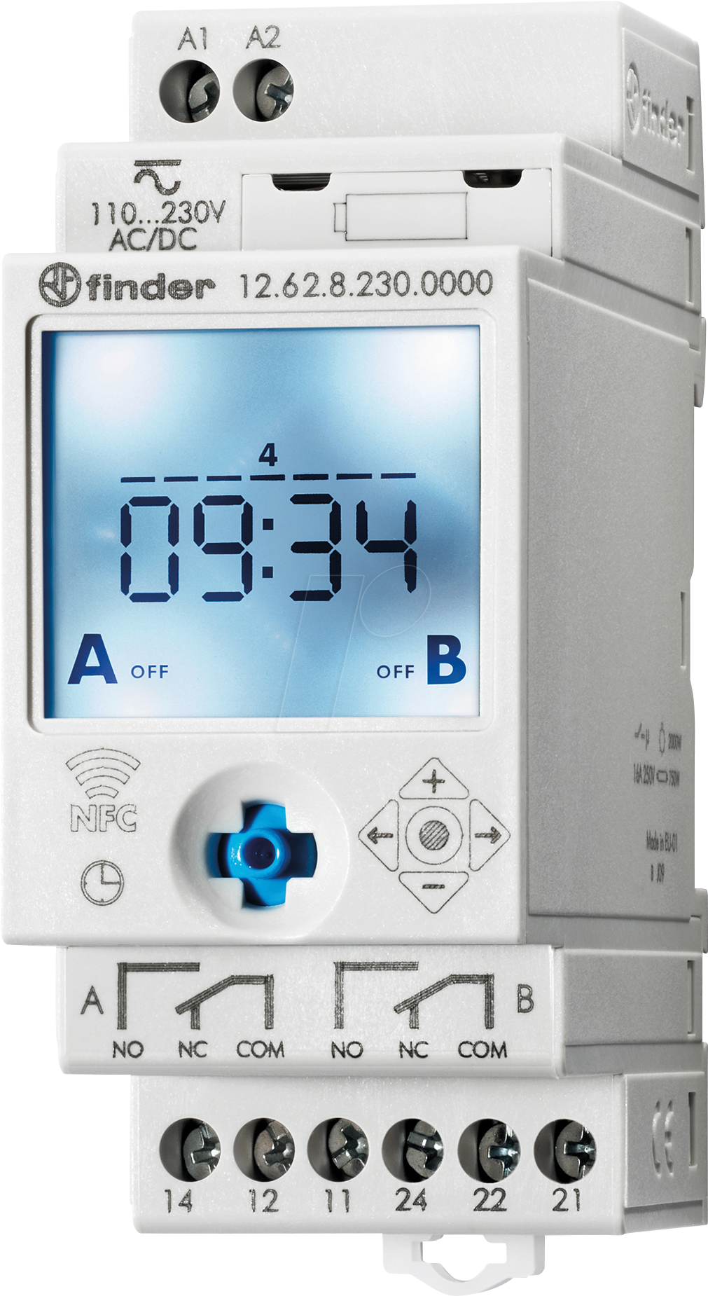 8012823401799 - Zeitschaltuhr für Hutschiene Betriebsspannung 230 V DC 230 V AC 126182300000 1 Wechsler 16 A 250 V AC Wochenprogramm