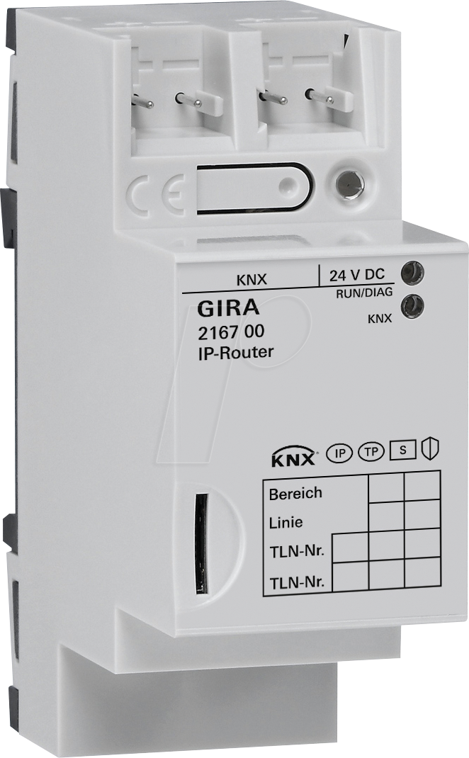 4010337084440 - Gira - Datenschnittstelle reg 2TE knx Eth led Bussystem knx mit LED-Anzeige 216700