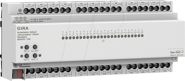 4010337060987 - 503000 - KNX Schaltaktor 24-fach   Jalousieaktor 12-fach 16 A - standard