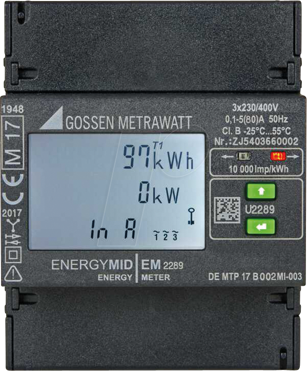 4012932128710 - Metrawatt EM2289 LON Drehstromzähler digital MID-konform Ja 1 St