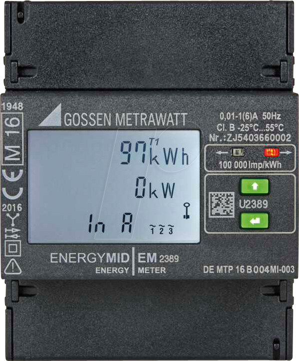 4012932128659 - GMCI U2389-V026 - Energiezähler MID kWh 4-L 1(6)A LON