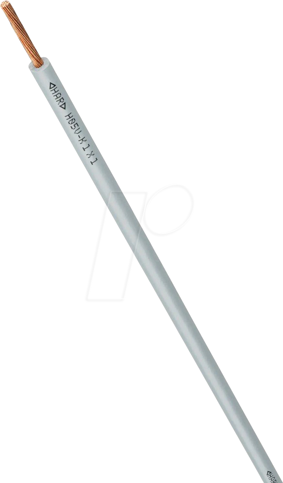 H05VK 1,0GR-100 - Schaltlitze H05V-K, 1 mm², 100 m, grau