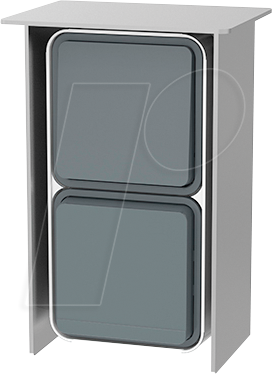 JEHOKA 12249045: Edelstahl-Säule B 1.2, 1 Schalter, 1 Steckdose  