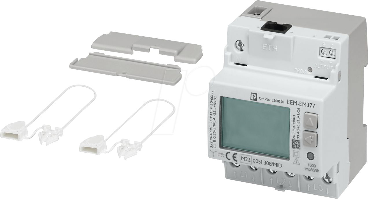 4055626338279 - PHOE 2908590 - Energiemessgerät 320  500 V 80 A MODBUS TCP   Ethernet