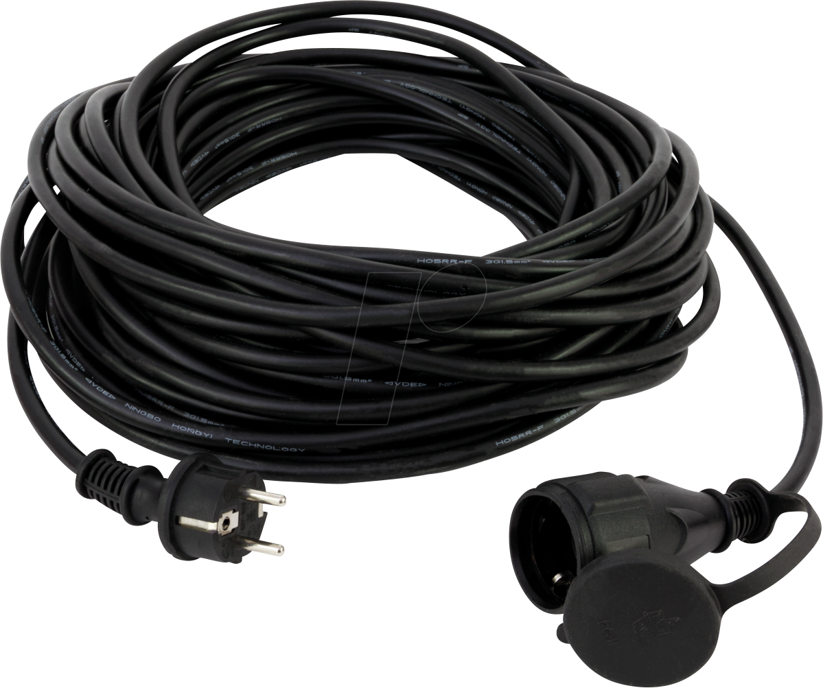 4045413100066 - REV 0017108549 - Verlängerungskabel Gummi IP44 10 m Kabel schwarz