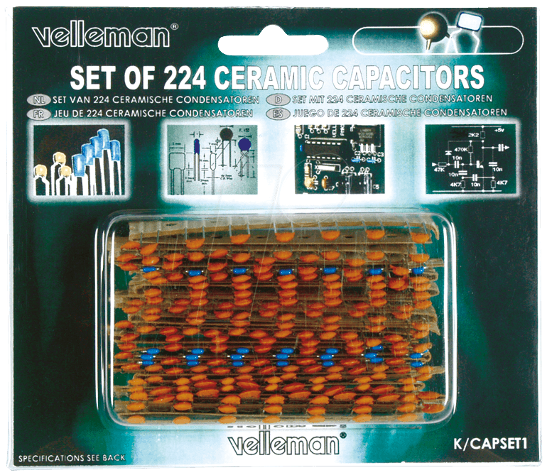 K/CAP1 - Sortiment, Keramikkondensatoren, 224-teilig
