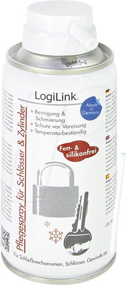 LOGILINK RP0023 - Pflegespray für Schlösser und Zylinder, 150 ml