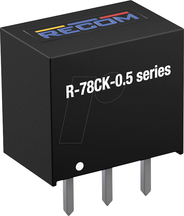 R-78CK12-05 - DC/DC-Wandler R-78, 15-40 Vin, Single, 12 Vout, 500 mA, SIP3