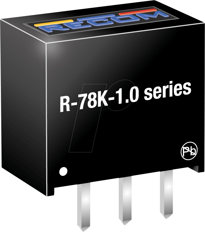 R-78K33-10 - DC/DC-Wandler R-78, 4,5-36 Vin, Single, 3,3 Vout, 1000 mA, SIP3