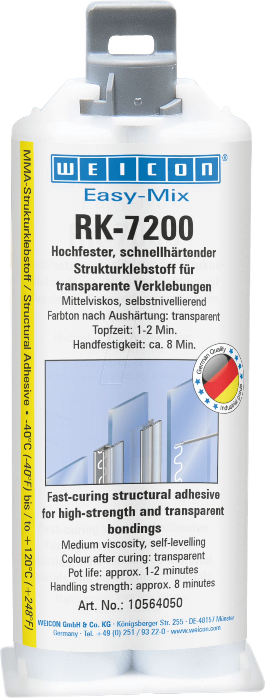 4024596033453 - WEICON 10564050 - Strukturkleber Easy-Mix RK-7200 Acrylat transparent 50 g