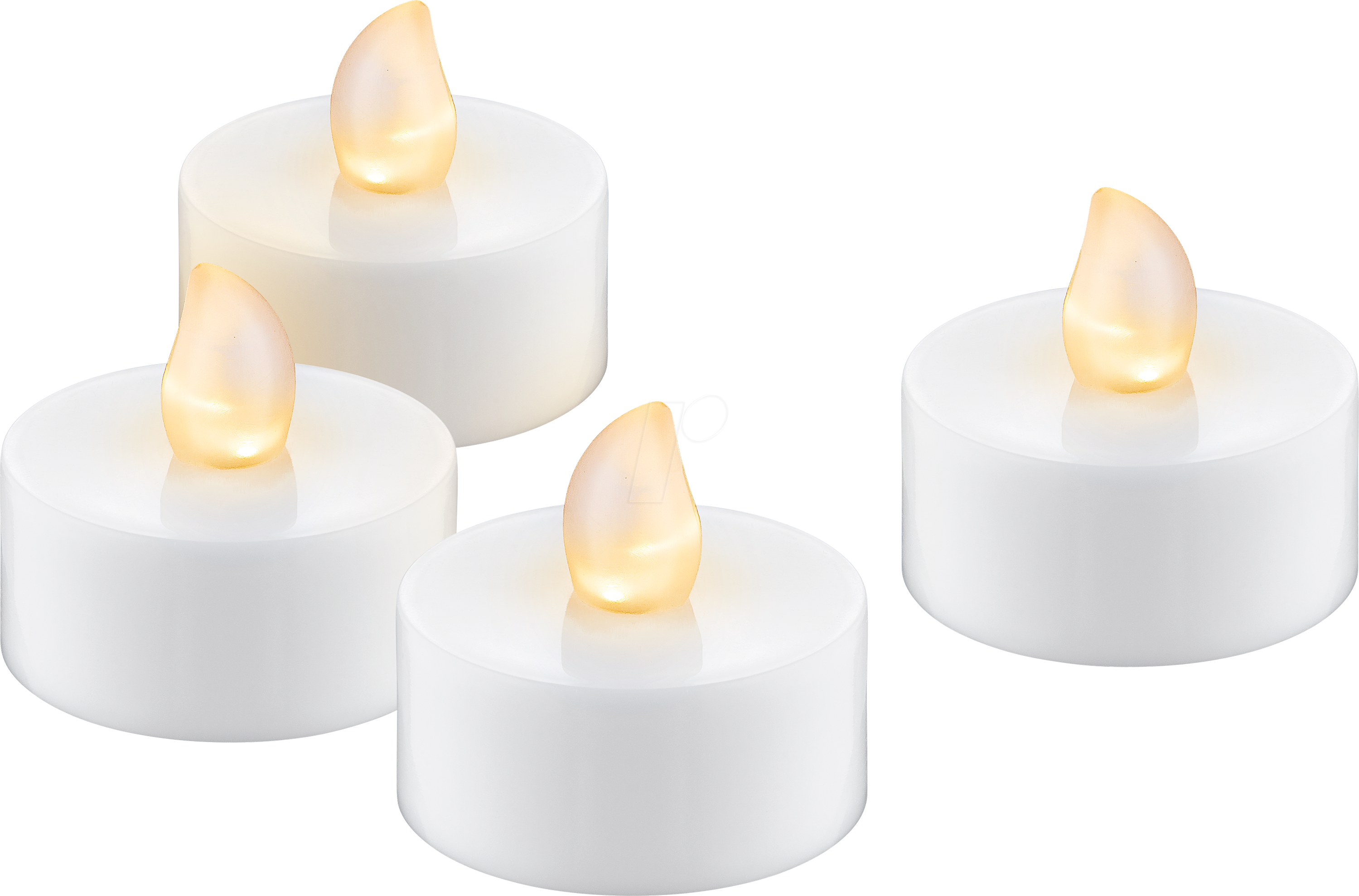 4040849777523 - GOOBAY 77752 - LED Teelichter weiß mit Timer 4er Set warmweiß