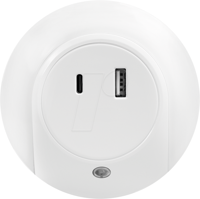 4052792078299 - LOGILINK LED020 - LED-Nachtlicht mit Dämmerungssensor USB-C USB-A