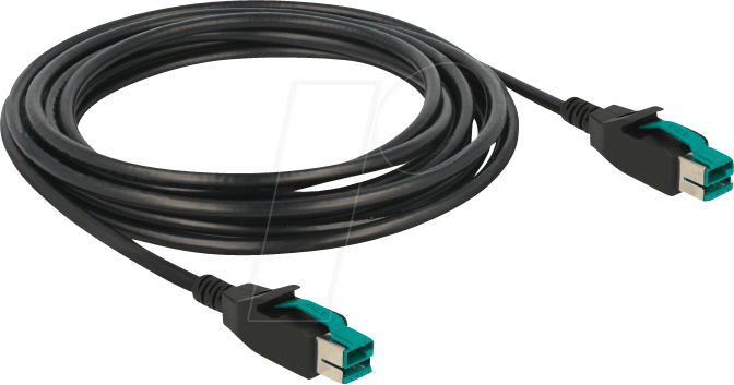 DELOCK 85496: PoweredUSB Kabel Stecker 12V > 12V, 5 m bei reichelt  elektronik