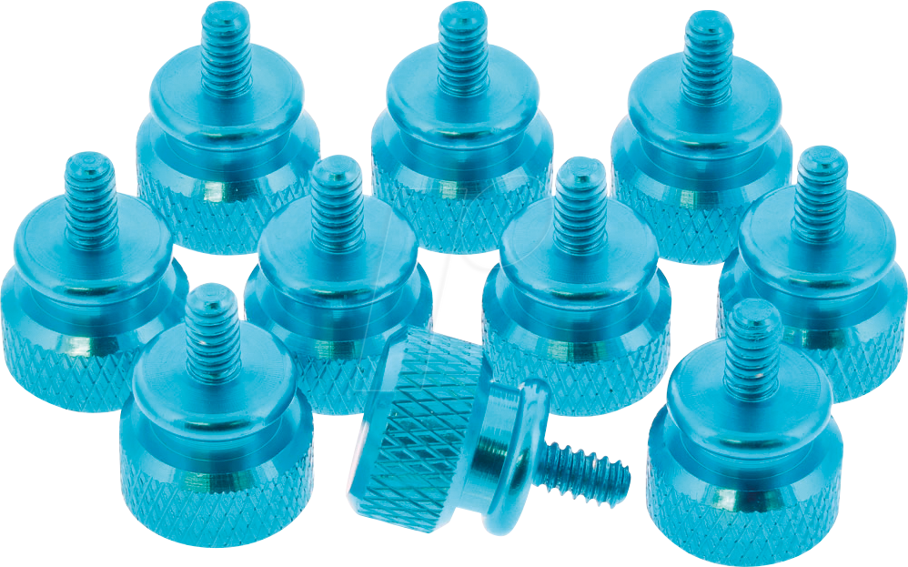 4043718033027 - INL 77770B - Rändelschrauben 12mm 10er-Pack blau 4043718033027 - INL 77770B - Rändelschrauben 12mm 10er-Pack blau
