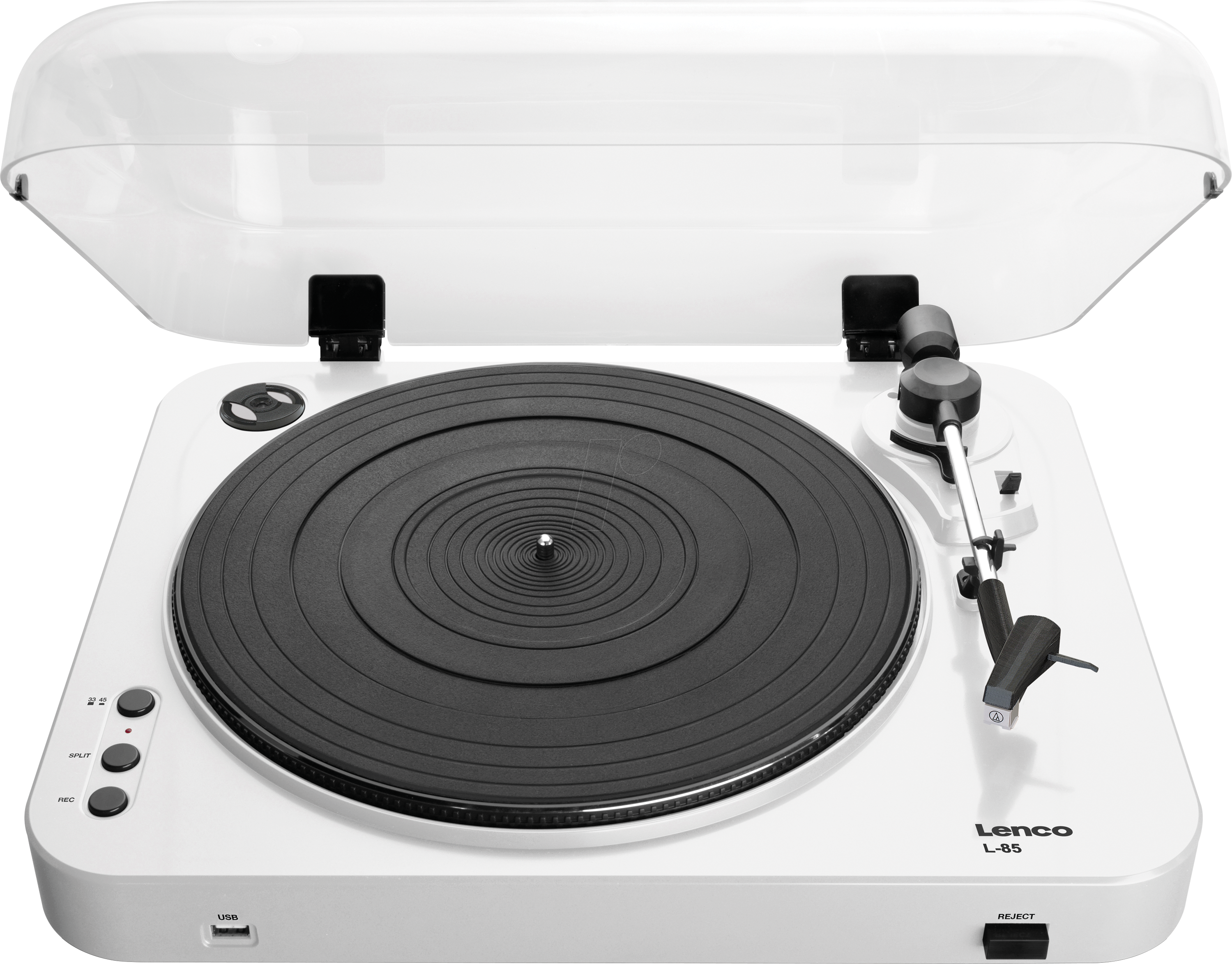 LENCO L-85 WH - Plattenspieler, USB, weiß