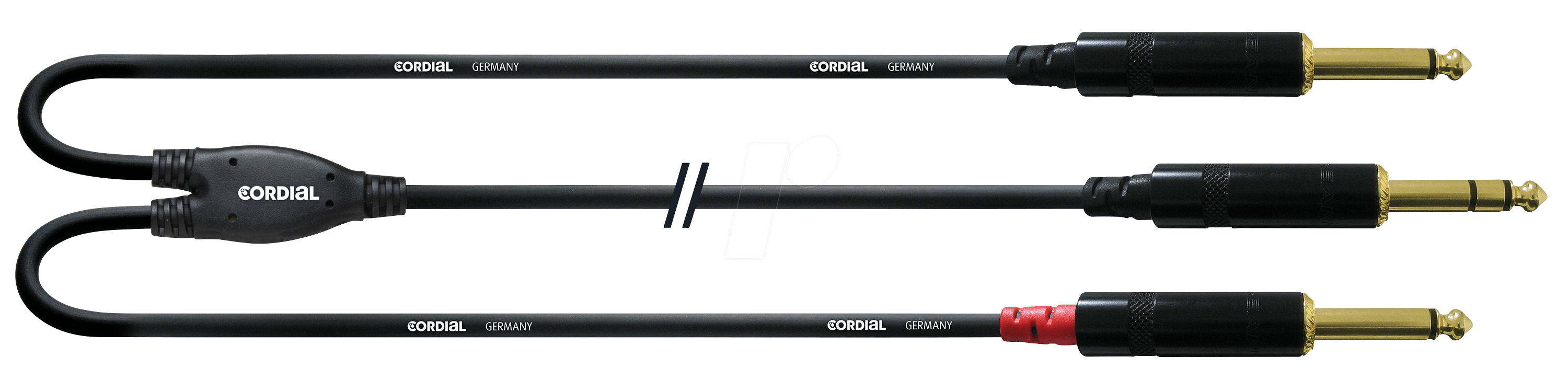 4250197611411 - Cordial CFY 15 VPP 15m 63mm Stereo Klinke<>2x 63mm Mono Klinke Insertkabel