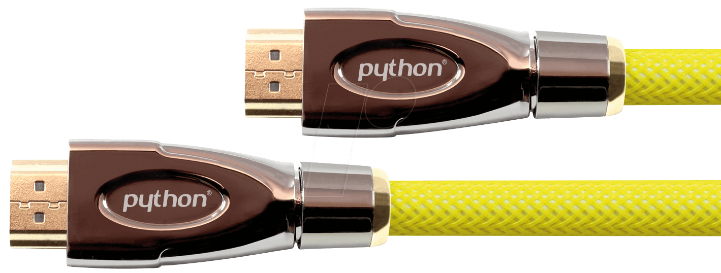 4014619717736 - PYTHON HDMI 20 Kabel 5m Ethernet 4K*2K UHD vergoldet OFC gelb