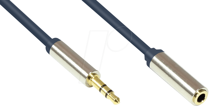 GC M0051 - Audio Kabel, 3,5 mm Klinkenstecker auf Kupplung, 1 m