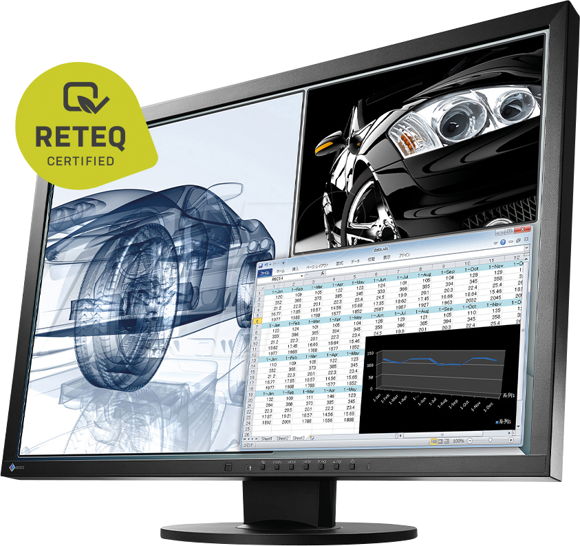 EIZO EV2430-BK-R - 61cm Monitor, USB, Lautsprecher, Pivot,  Refubished