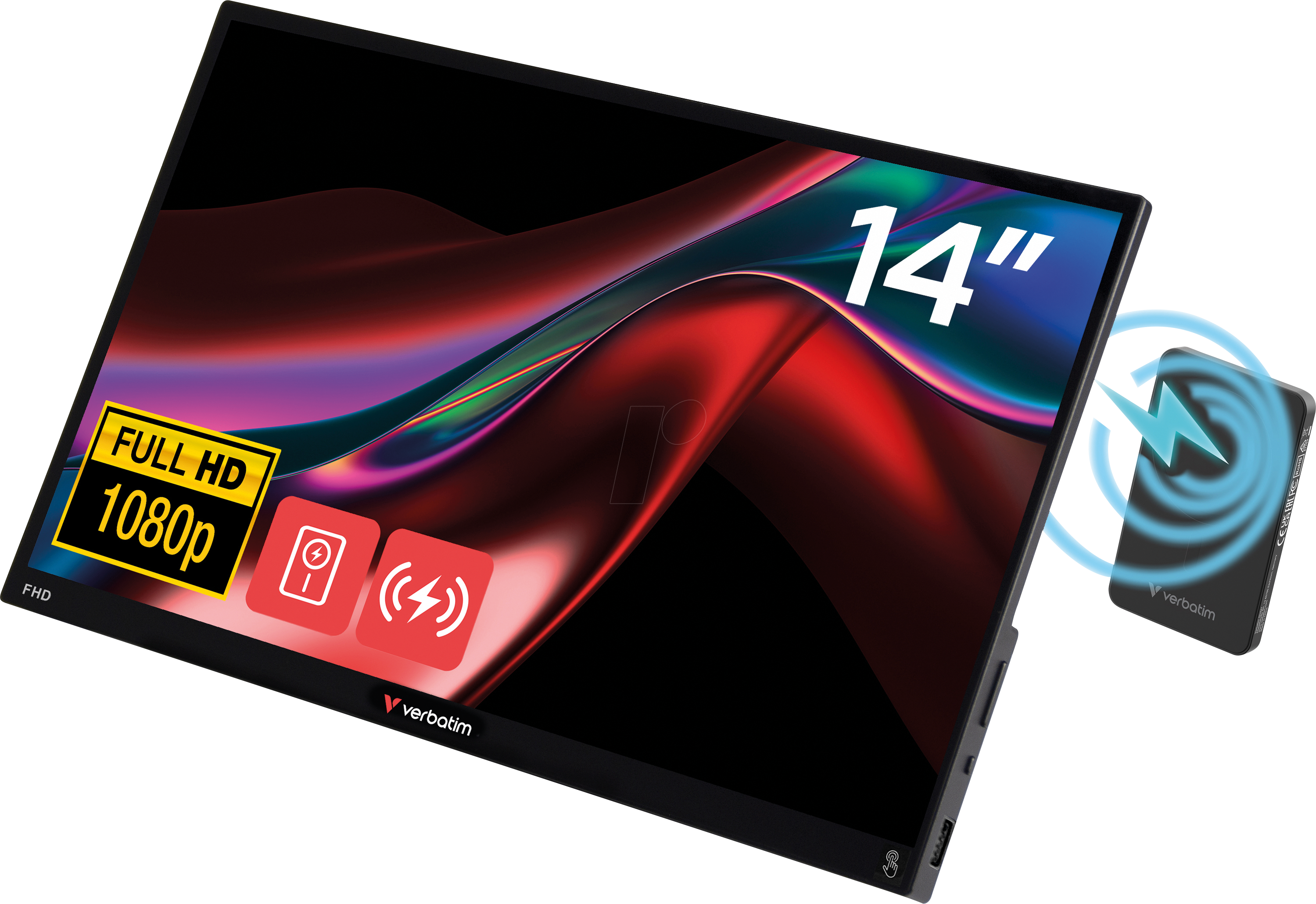 0023942320883 - VERBATIM 32088 - 355cm Monitor 169 Full HD Touch mit Powerbank