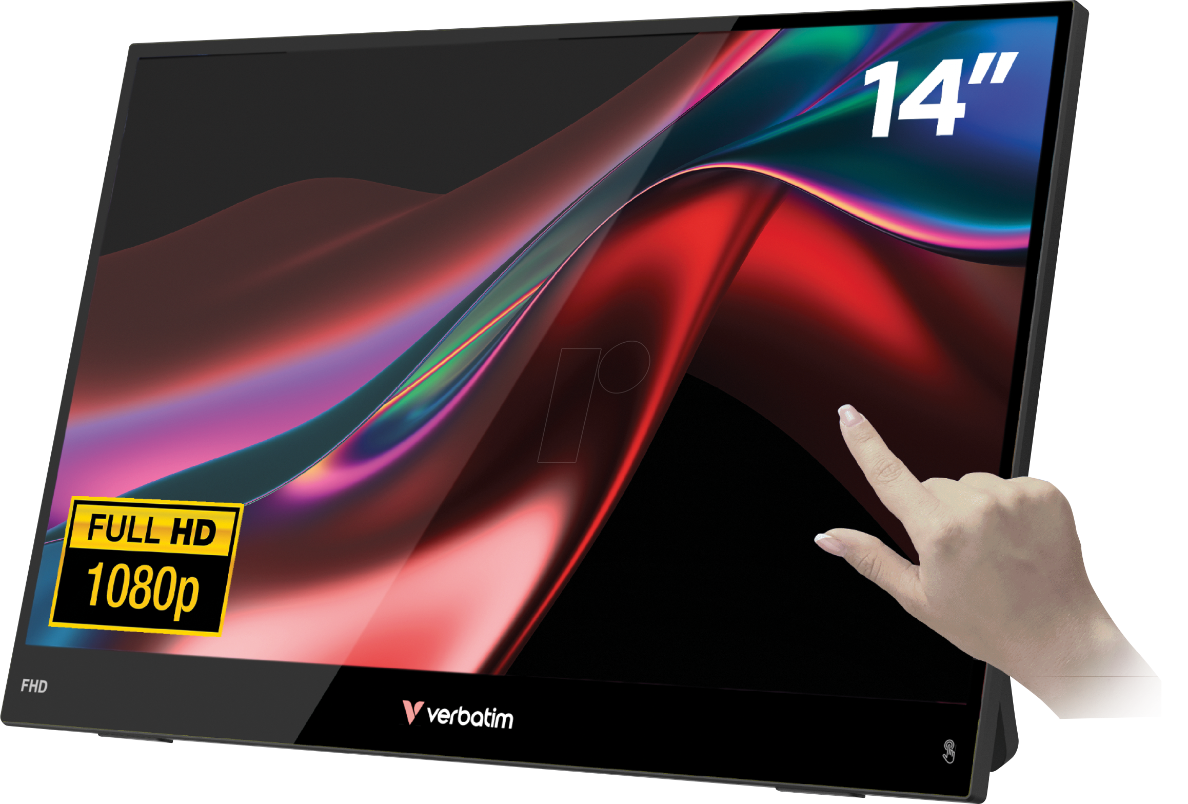 Image of 14" Verbatim Portable 14" FHD Touch Monitor LIGHT