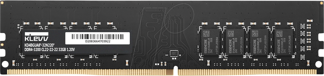 40KV3232-1022 - 32 GB DDR4 3200 CL22 KLEVV UDIMM