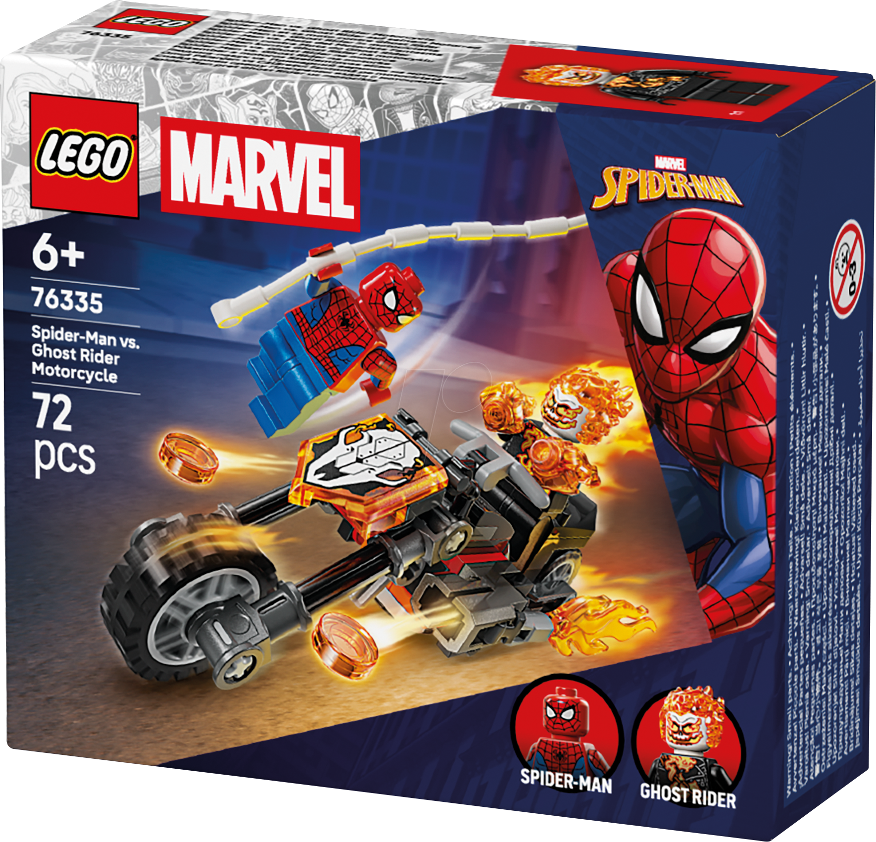 Spidr Rider LEGO LEGO® Marvel - Spider-Man vs. Ghost Rider auf seinem Motorrad ...