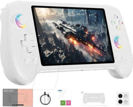 ANB RG557 WS - Anbernic RG557, Spielkonsole, 256 GB, weiß
