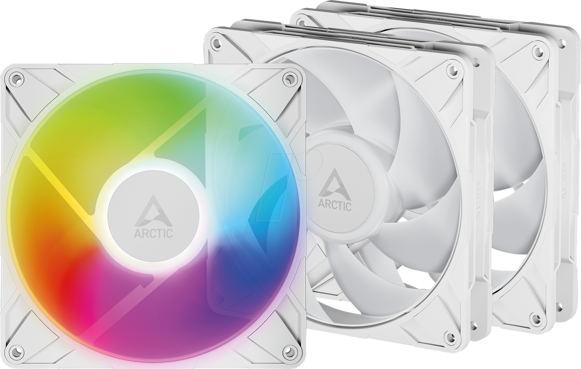 Arctic P14 Pro A-RGB (White) - 3 Pack - Gehäuselüfter - 140mm - Weiß mit RGB-Beleuchtung